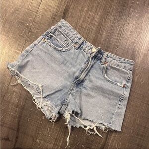 Stradivarius Light Blue Jean Shorts